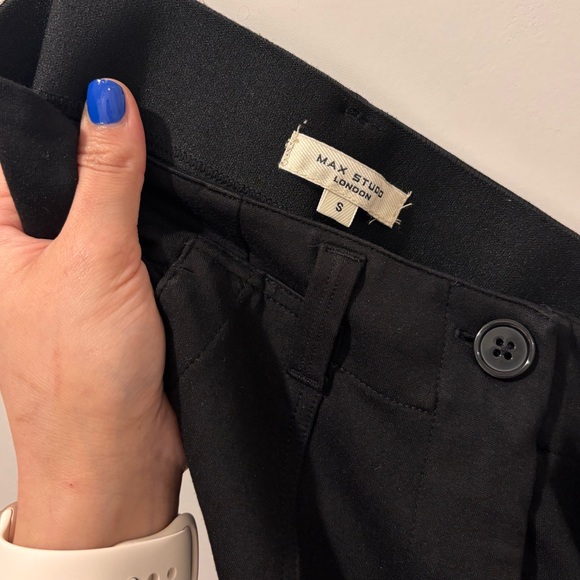 MAX STUDIO Ponte Mid Waist Full Length Wide Leg Trousers Pants - Picture 7 of 11